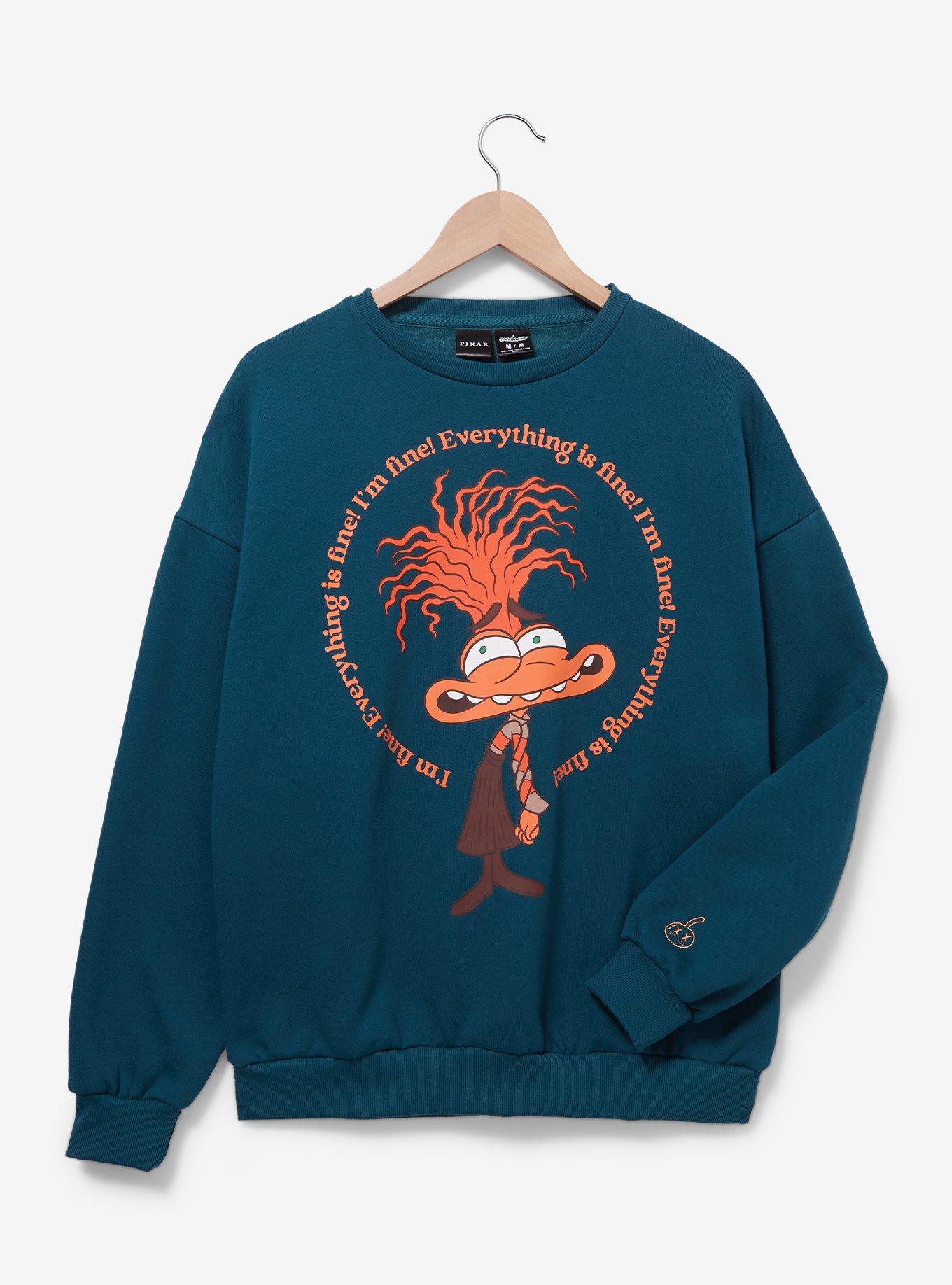 Cakeworthy Disney Pixar Inside Out 2 Anxiety Portrait Crewneck, MULTI, hi-res