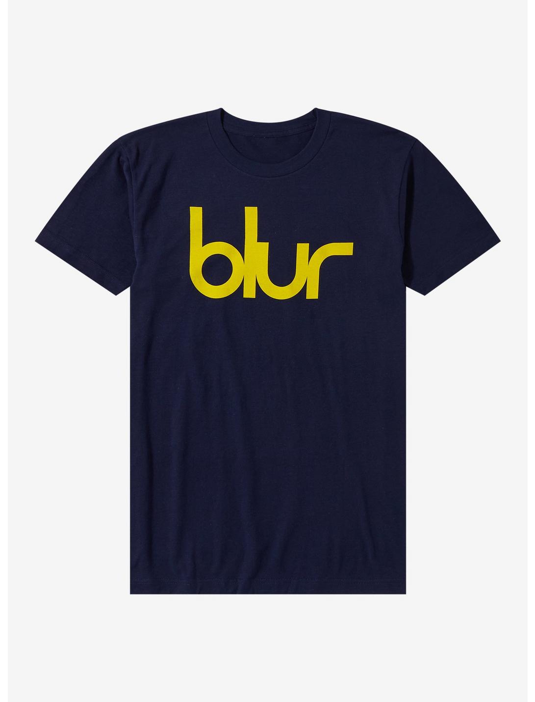 Blur Yellow Logo T-Shirt, NAVY, hi-res