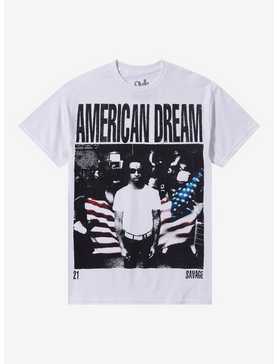 21 Savage American Dream Flag Portrait T-Shirt, , hi-res