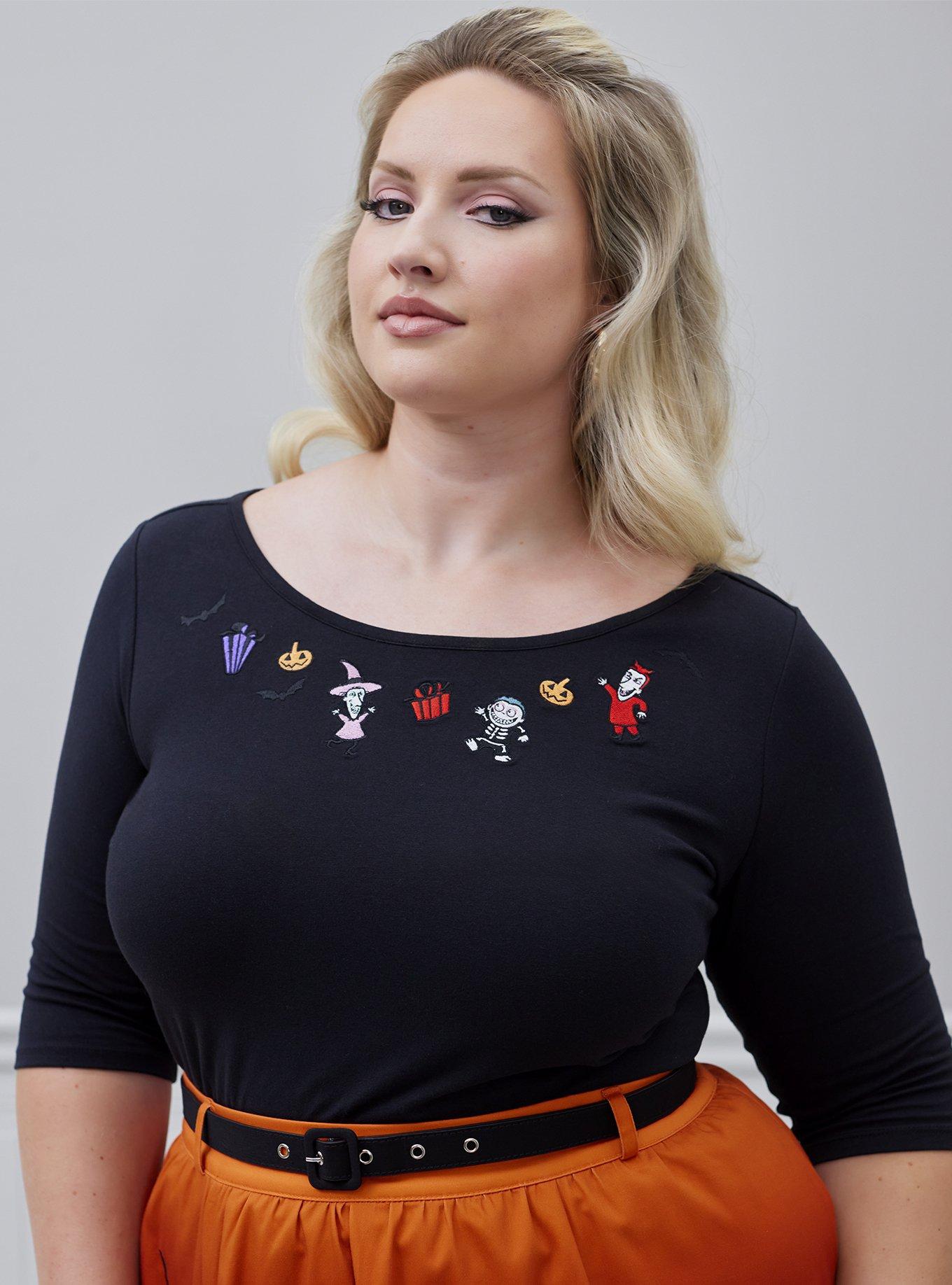 Her Universe The Nightmare Before Christmas Oogie's Boys Icon Retro Top Plus Size Her Universe Exclusive, MULTI, hi-res