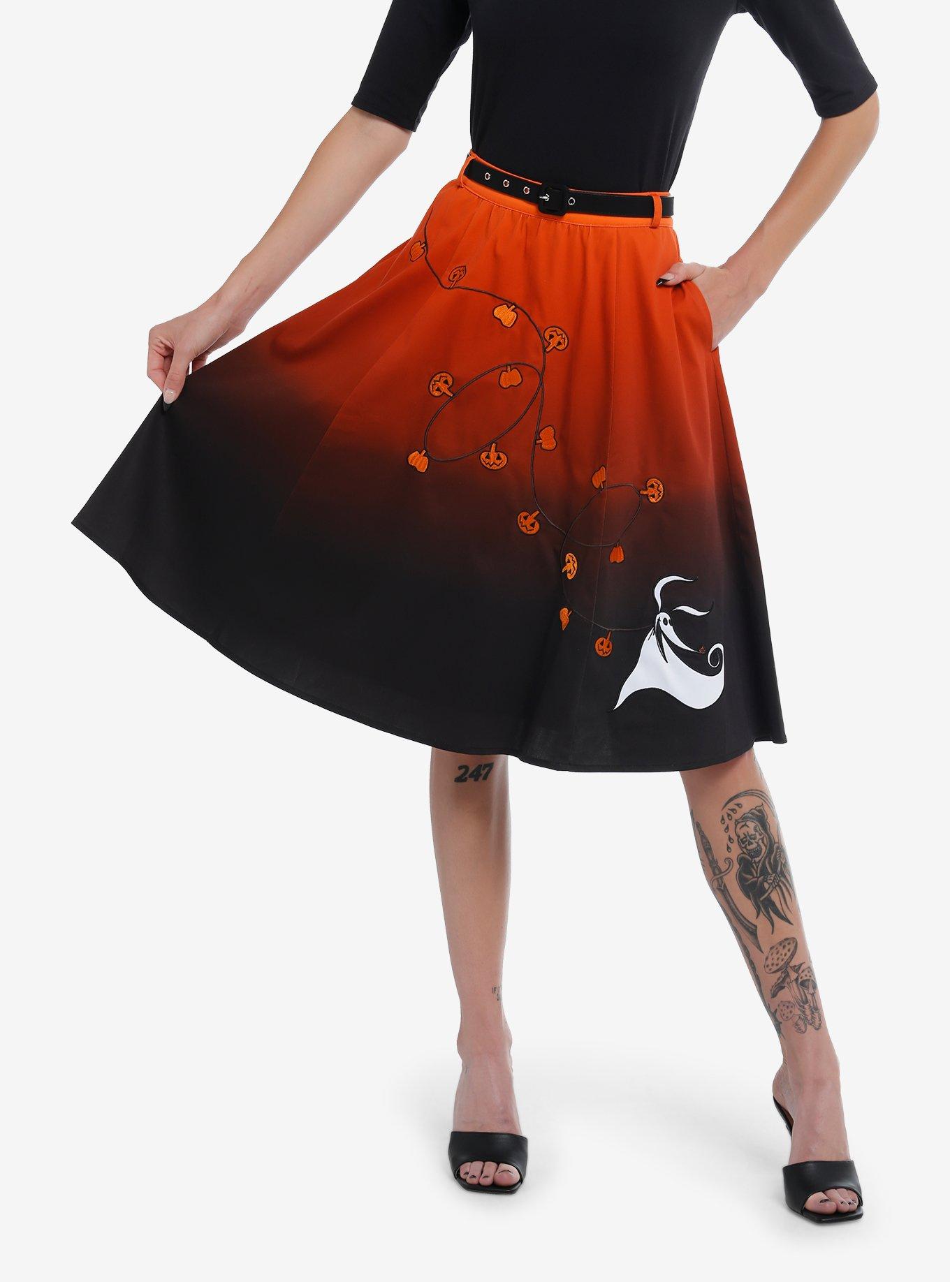 Her Universe The Nightmare Before Christmas Zero Ombre Retro Skirt Her Universe Exclusive, MULTI, hi-res