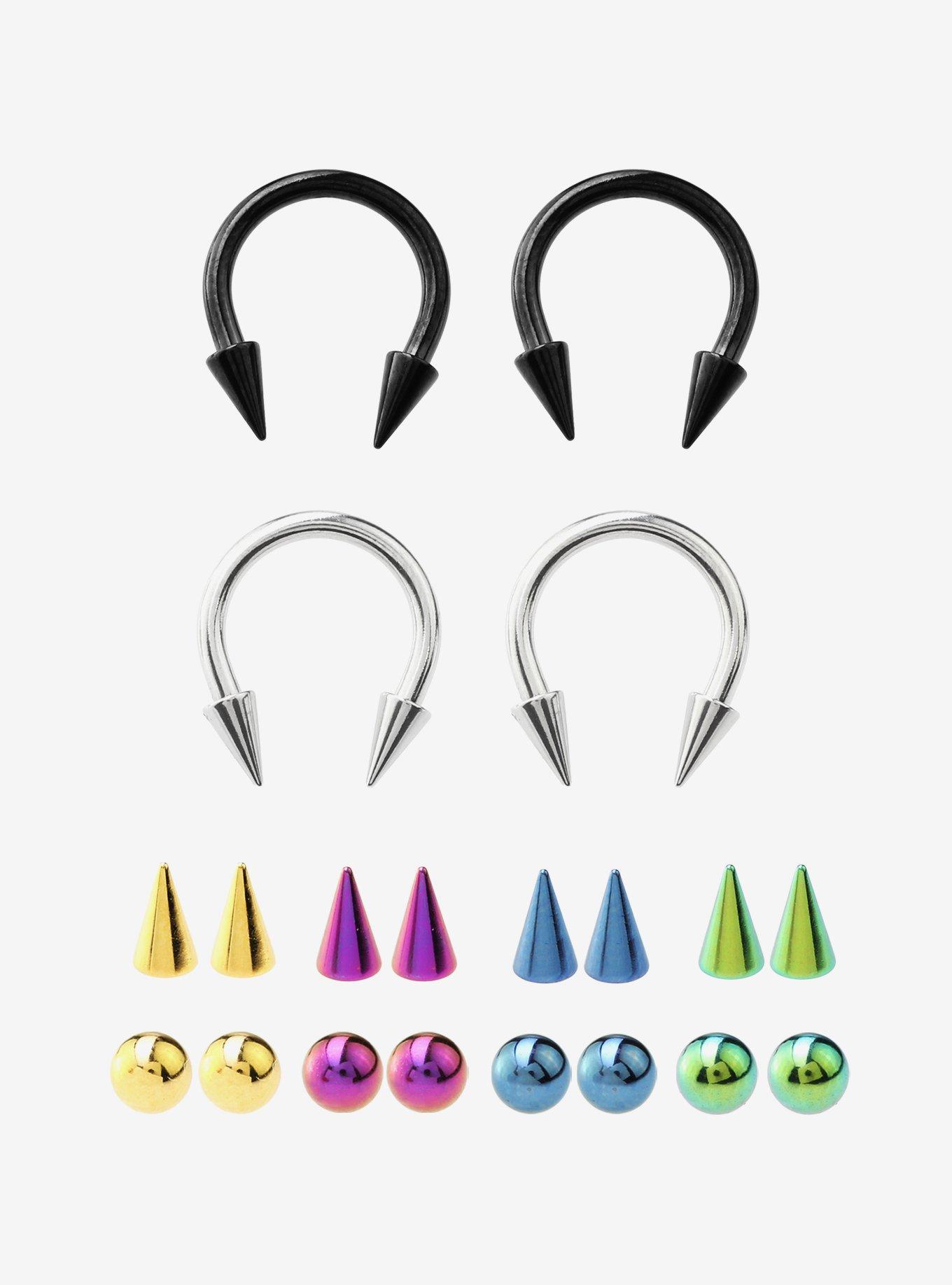 Steel Black & Color Circular Barbell 4 Pack, , hi-res