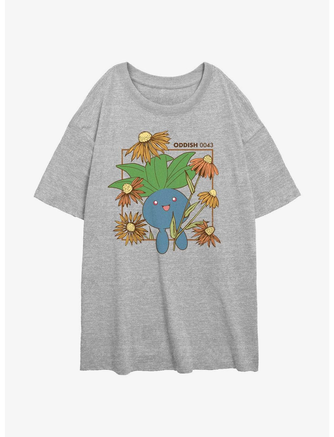 Pokemon Oddish Field Girls Oversized T-Shirt, ATH HTR, hi-res
