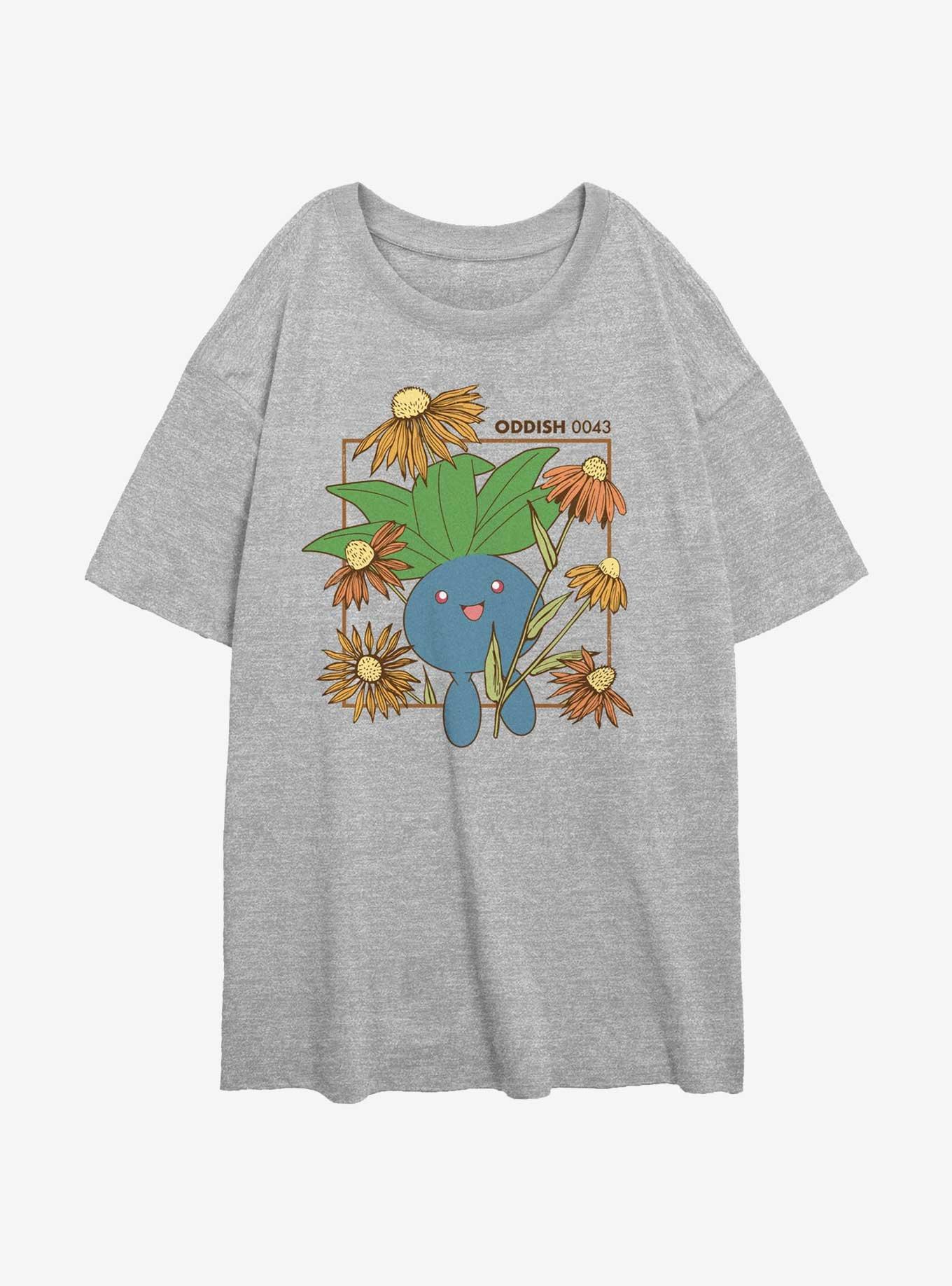 Pokemon Oddish Field Girls Oversized T-Shirt, ATH HTR, hi-res