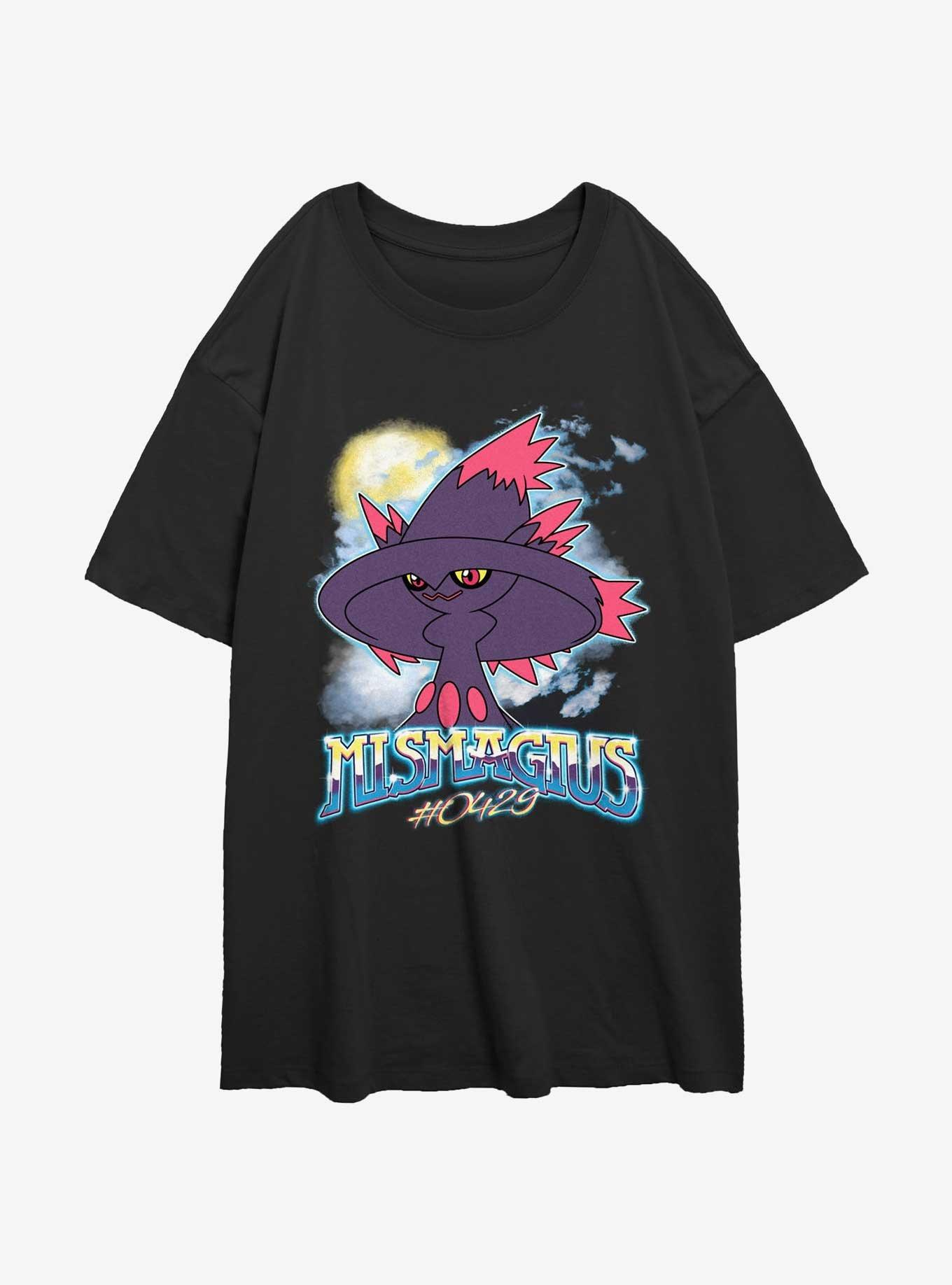 Pokemon Ghostly Mismagius Girls Oversized T-Shirt