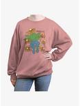 Pokemon Oddish Field Girls Oversized Sweatshirt, DESERTPNK, hi-res
