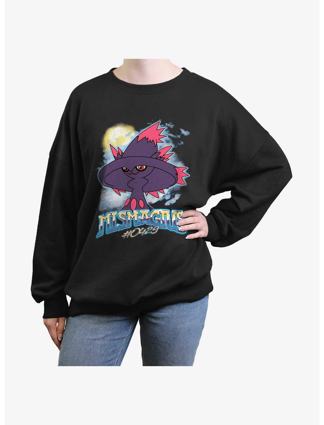 Pokemon Ghostly Mismagius Girls Oversized Sweatshirt, BLACK, hi-res