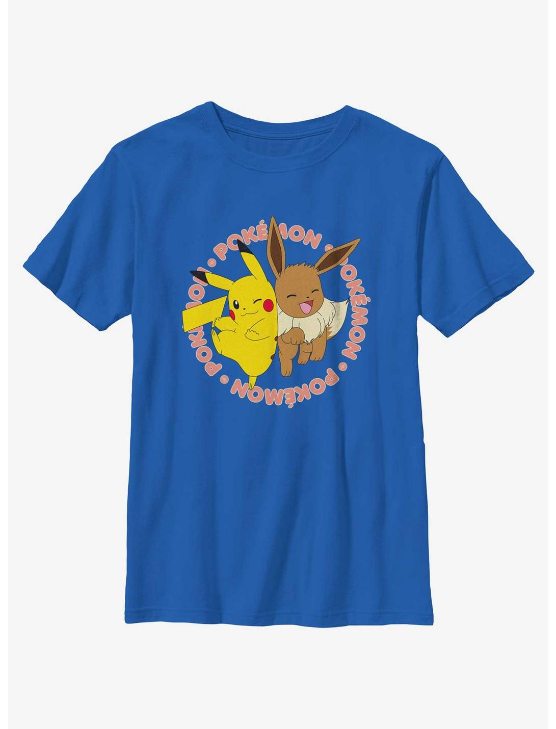 Pokemon Poke Pals Pikachu & Eevee Youth T-Shirt, ROYAL, hi-res