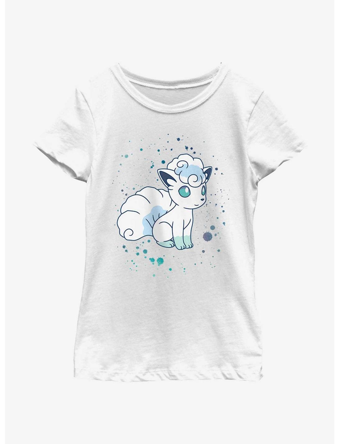 Pokemon Watercolor Vulpix Youth Girls T-Shirt, WHITE, hi-res
