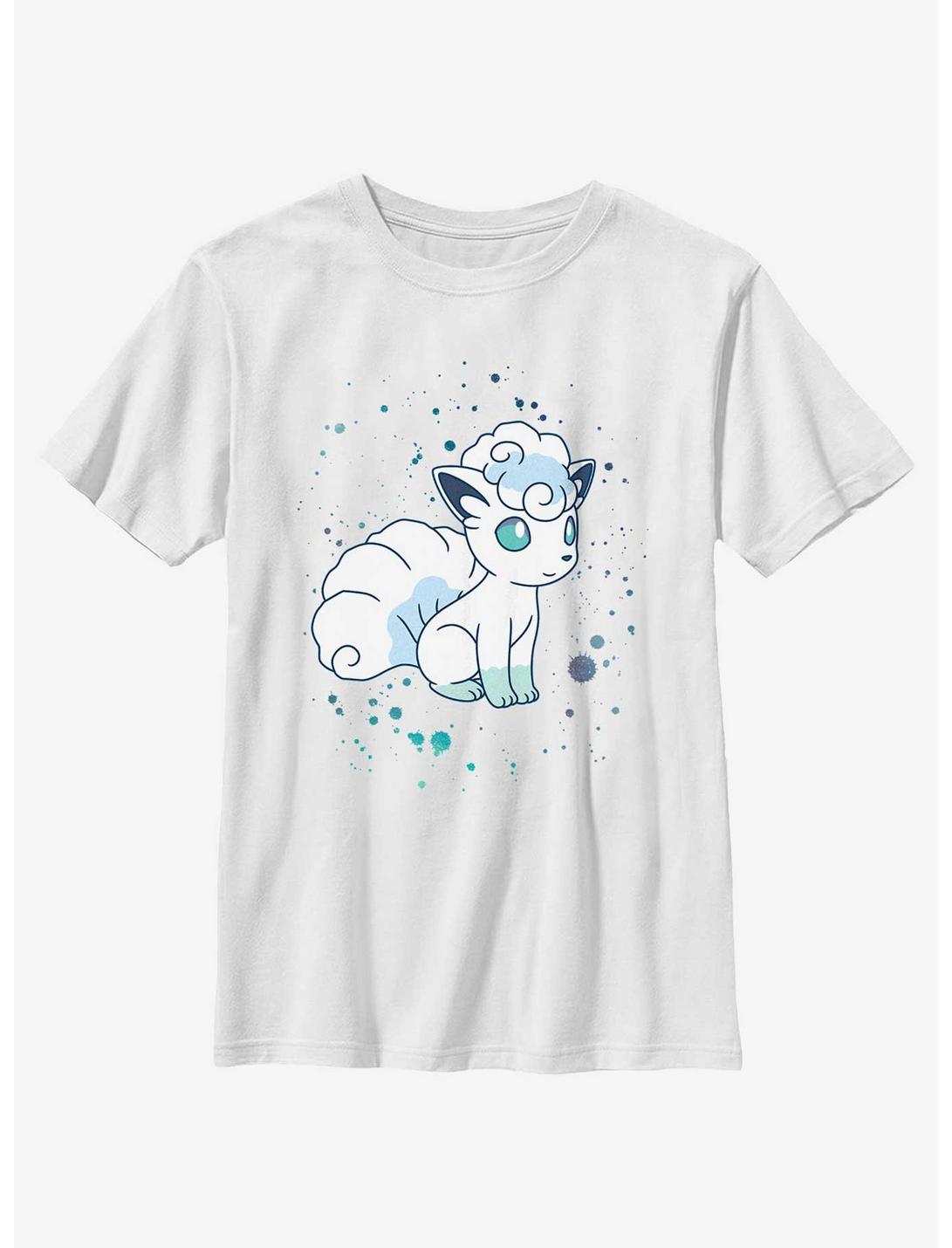 Pokemon Watercolor Vulpix Youth T-Shirt, WHITE, hi-res