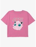 Pokemon Cute Jigglypuff Youth Girls Boxy Crop T-Shirt, PINK, hi-res