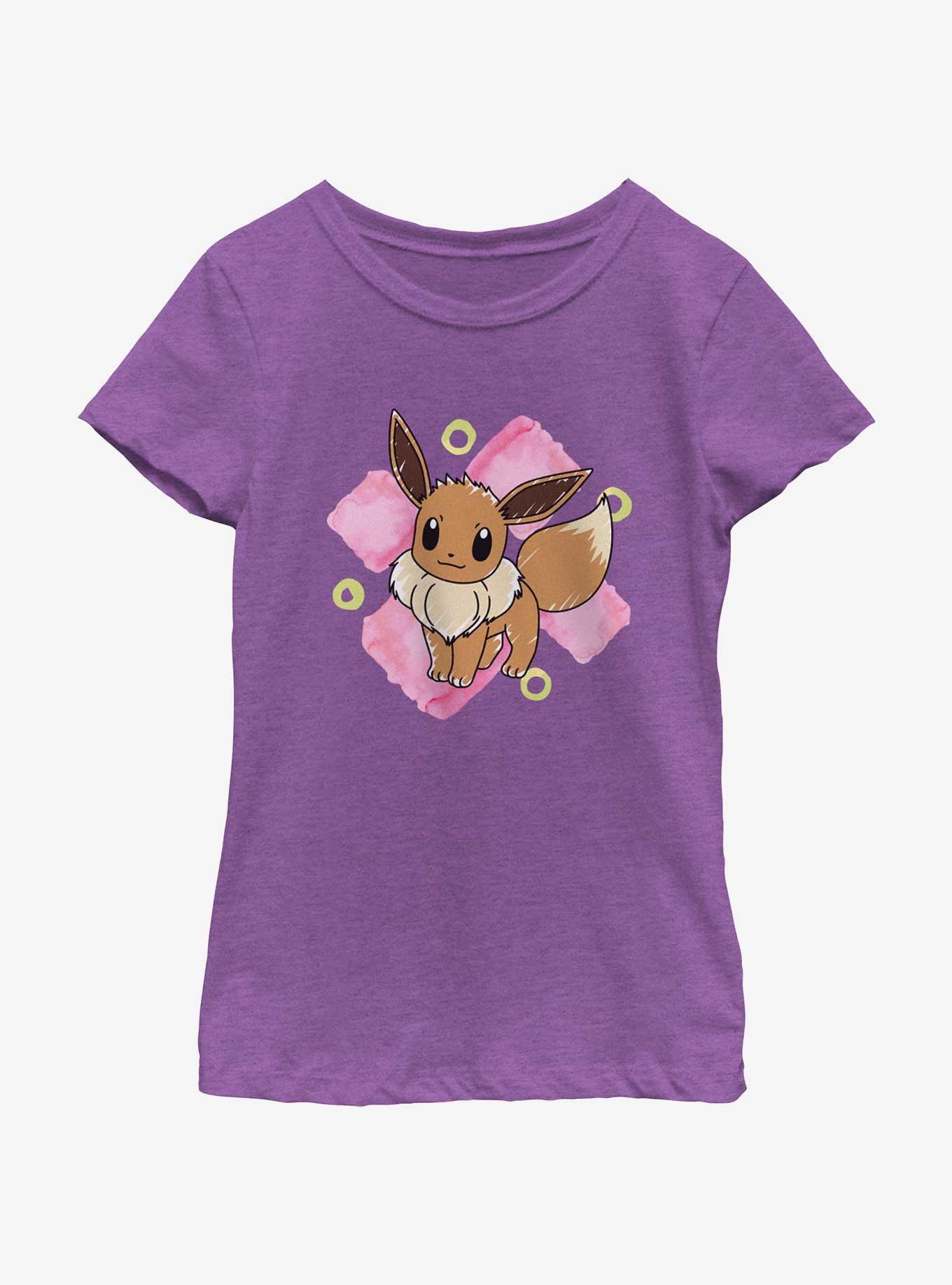 Pokemon Eevee Brush Strokes Youth Girls T-Shirt