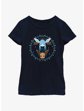 Pokemon Eevee Glaceon Circle Youth Girls T-Shirt, , hi-res