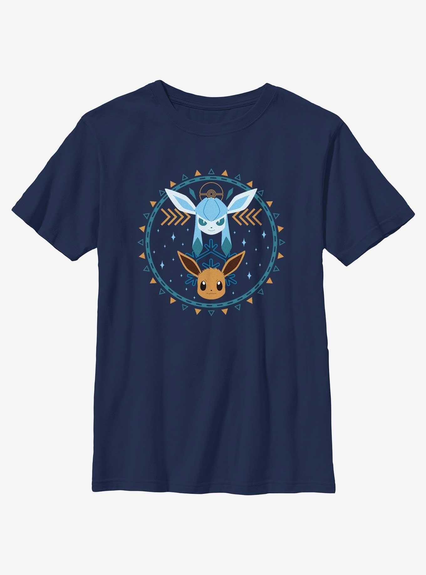 Pokemon Eevee Glaceon Circle Youth T-Shirt, , hi-res