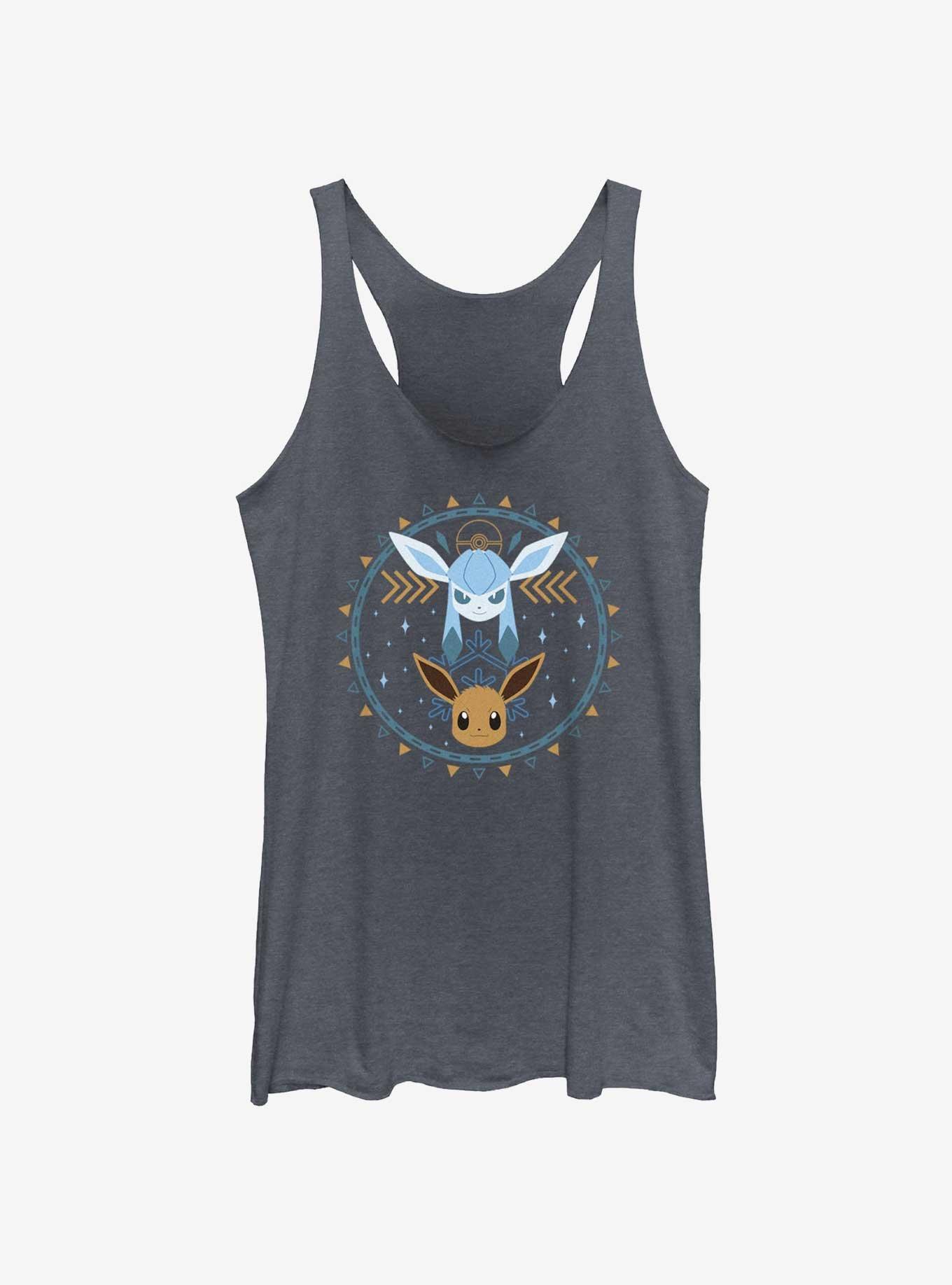 Pokemon Evee Glaceon Circle Womens Tank Top