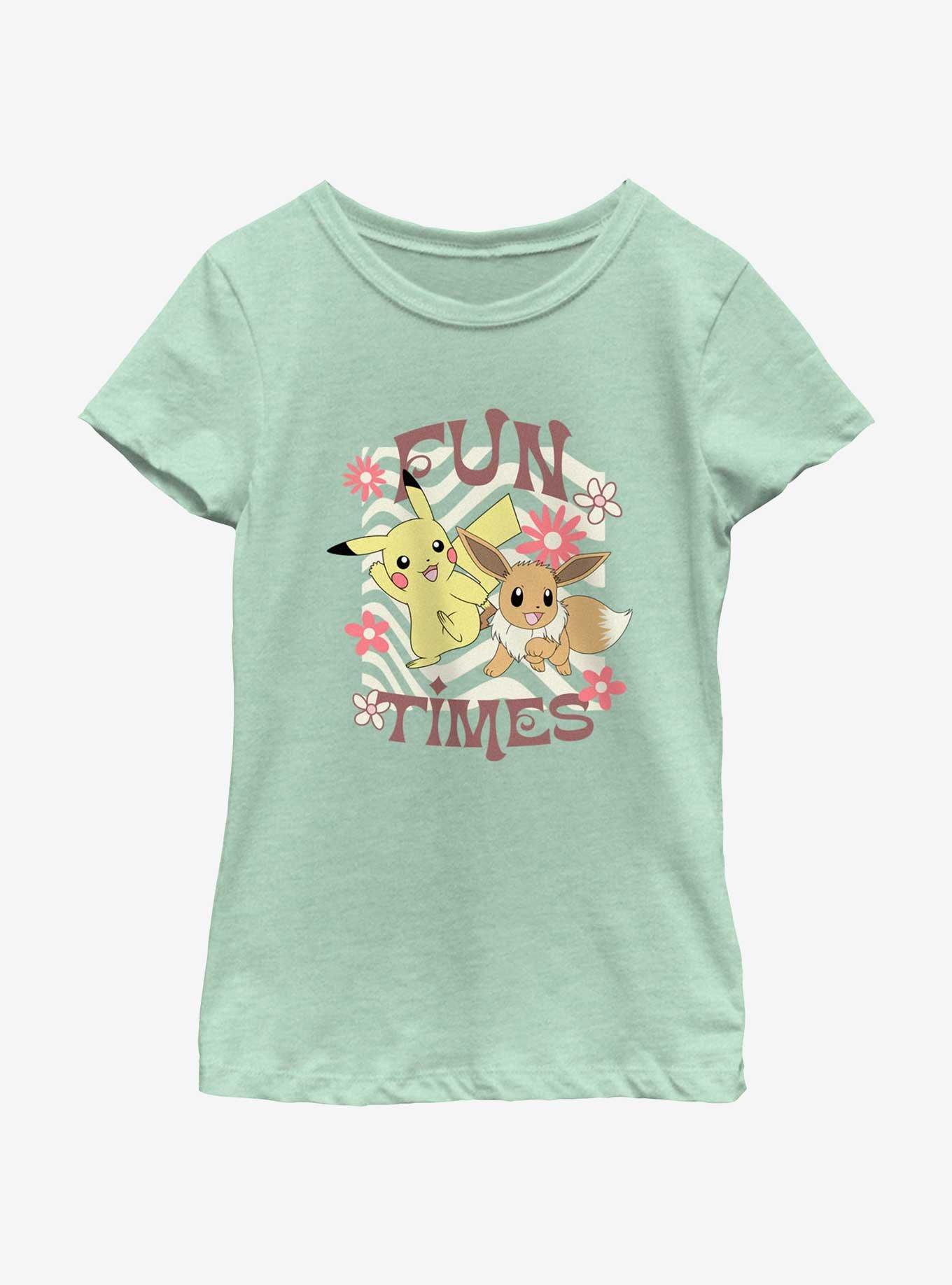 Pokemon Fun Times Pikachu & Eevee Youth Girls T-Shirt