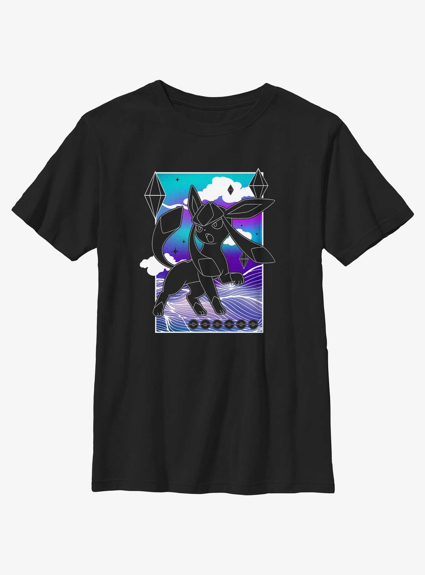 Pokemon Glaceon Northern Lights Youth T-Shirt