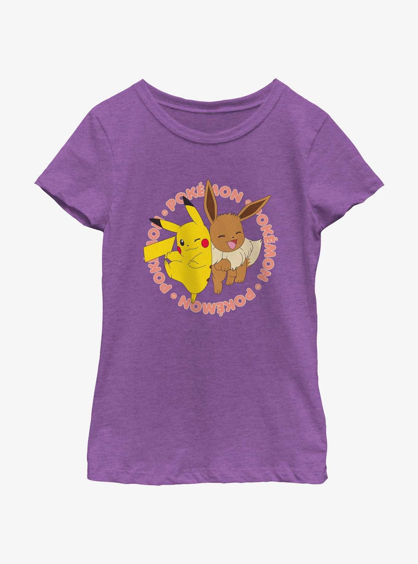 Pokemon Poke Pals Pikachu & Eevee Youth Girls T-Shirt, , hi-res