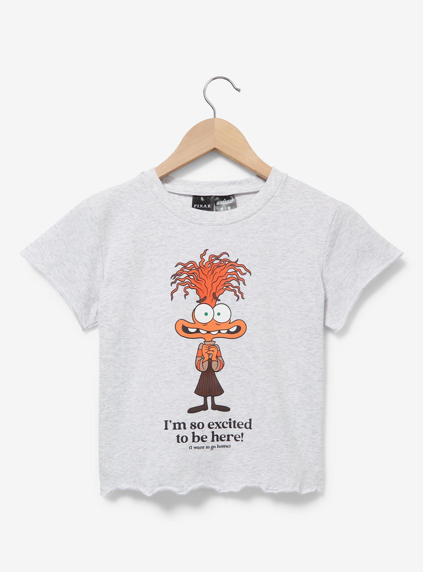 Cakeworthy Disney Pixar Inside Out 2 Anxiety Cropped Women's T-Shirt, MULTI, hi-res