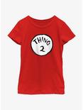 Dr. Seuss's Cat In The Hat Thing 2 Youth Girls T-Shirt, RED, hi-res