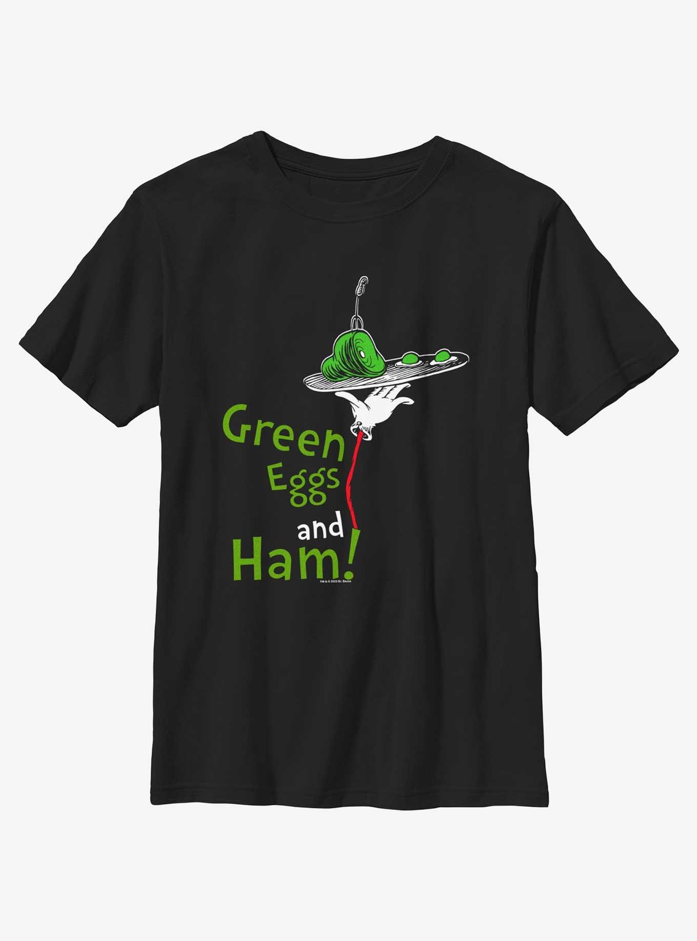 Dr. Seuss's Green Eggs & Ham Green Eggs & Ham Youth T-Shirt, BLACK, hi-res