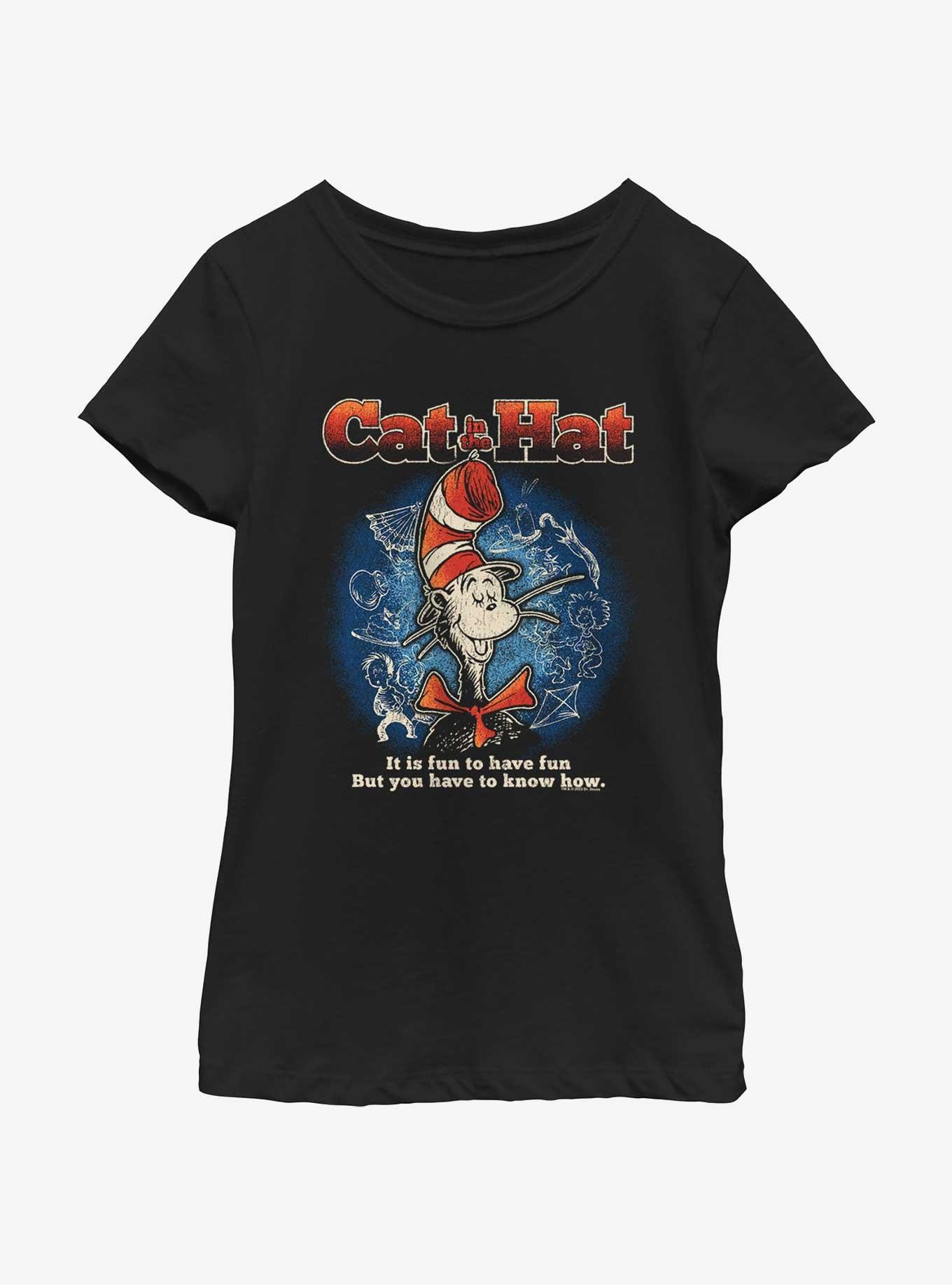 Dr. Seuss's Cat In The Hat Fun To Have Fun Youth Girls T-Shirt, , hi-res