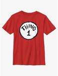 Dr. Seuss's Cat In The Hat Thing 1 Youth T-Shirt, RED, hi-res
