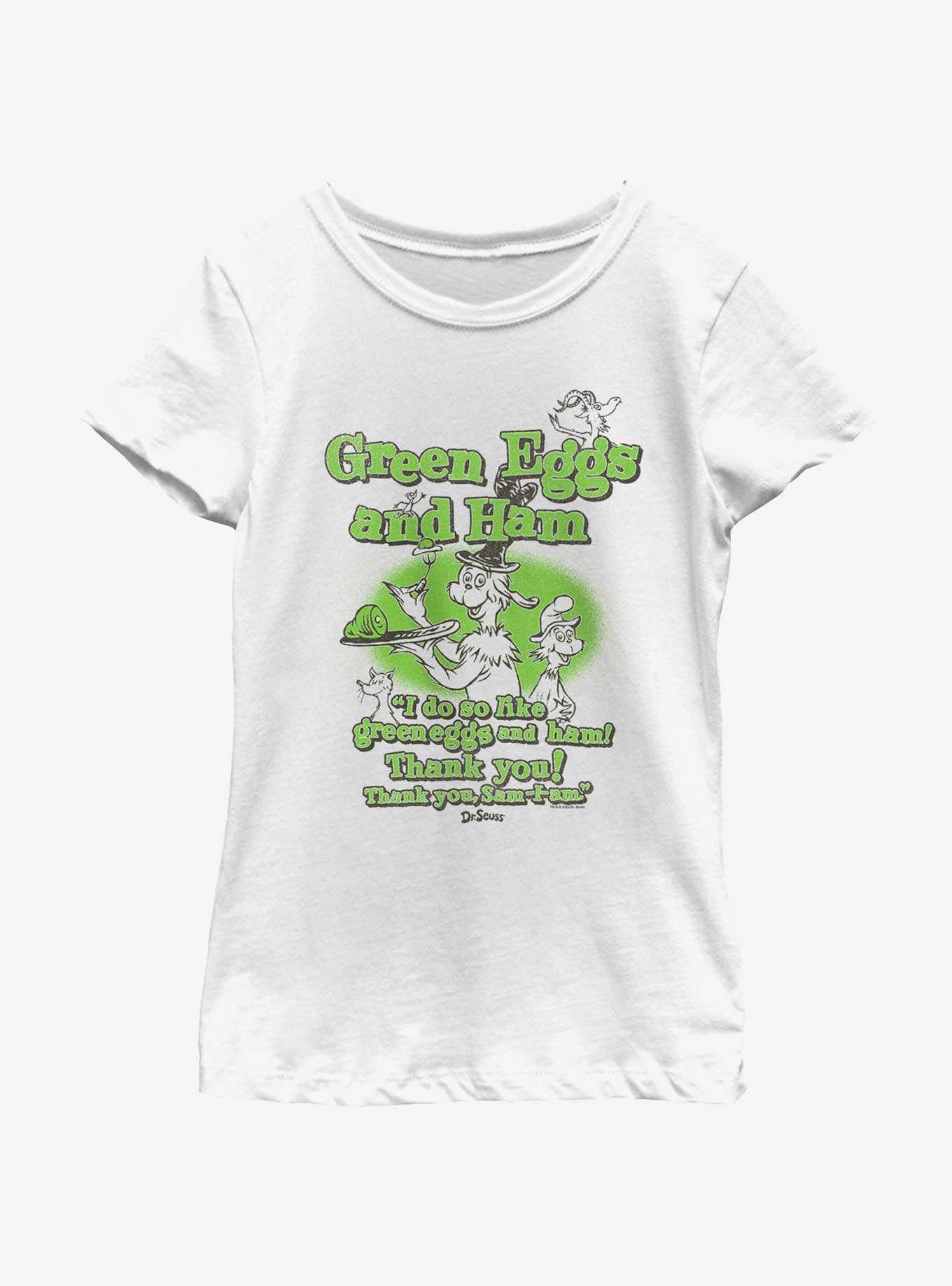Dr. Seuss's Green Eggs & Ham Thank You Sam Youth Girls T-Shirt, , hi-res