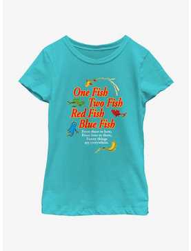 Dr. Seuss's One Fish, Two Fish, Red Fish, Blue Fish Funny Things Are Everywhere Youth Girls T-Shirt, , hi-res
