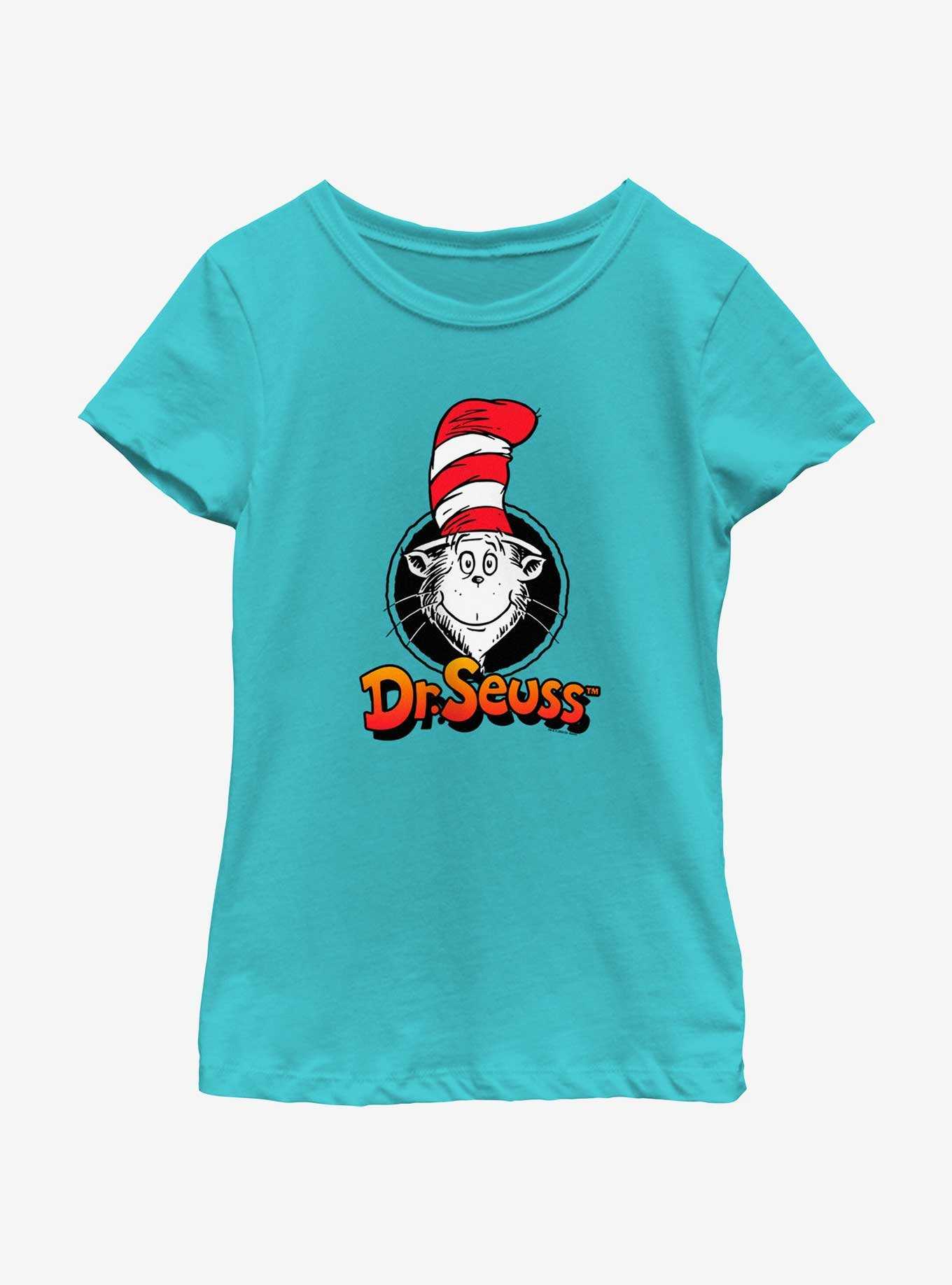 Dr. Seuss's Cat In The Hat Circle Portrait Youth Girls T-Shirt, , hi-res