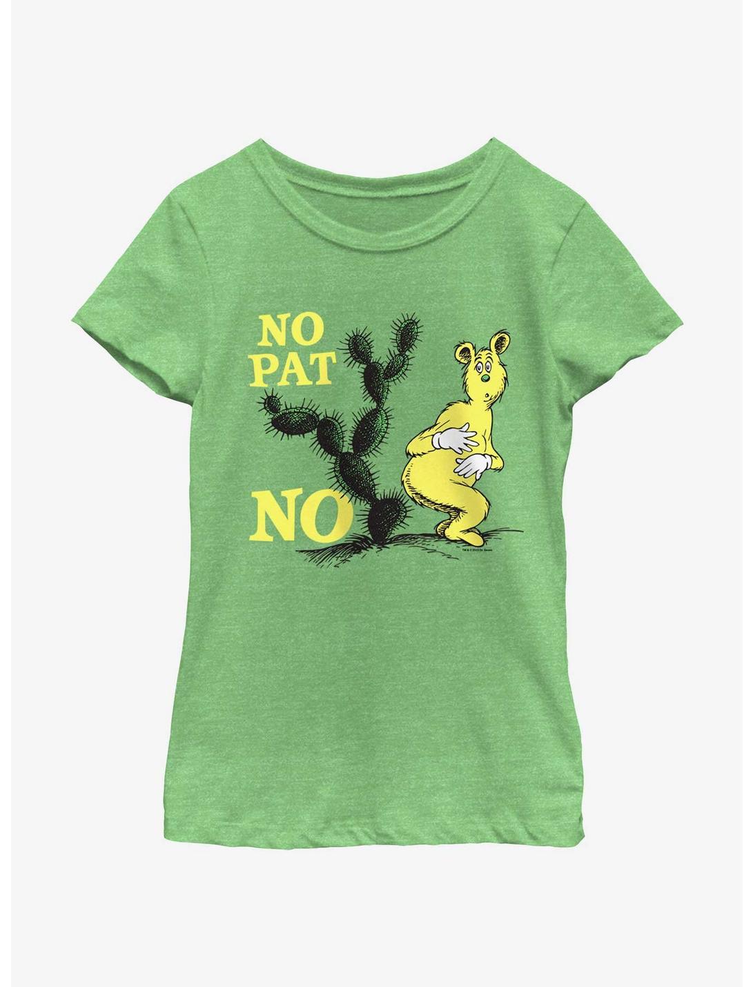 Dr. Seuss's Hop On Pop No Pat No Youth Girls T-Shirt, GRN APPLE, hi-res