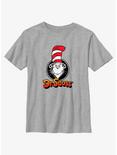 Dr. Seuss's Cat In The Hat Circle Portrait Youth T-Shirt, ATH HTR, hi-res