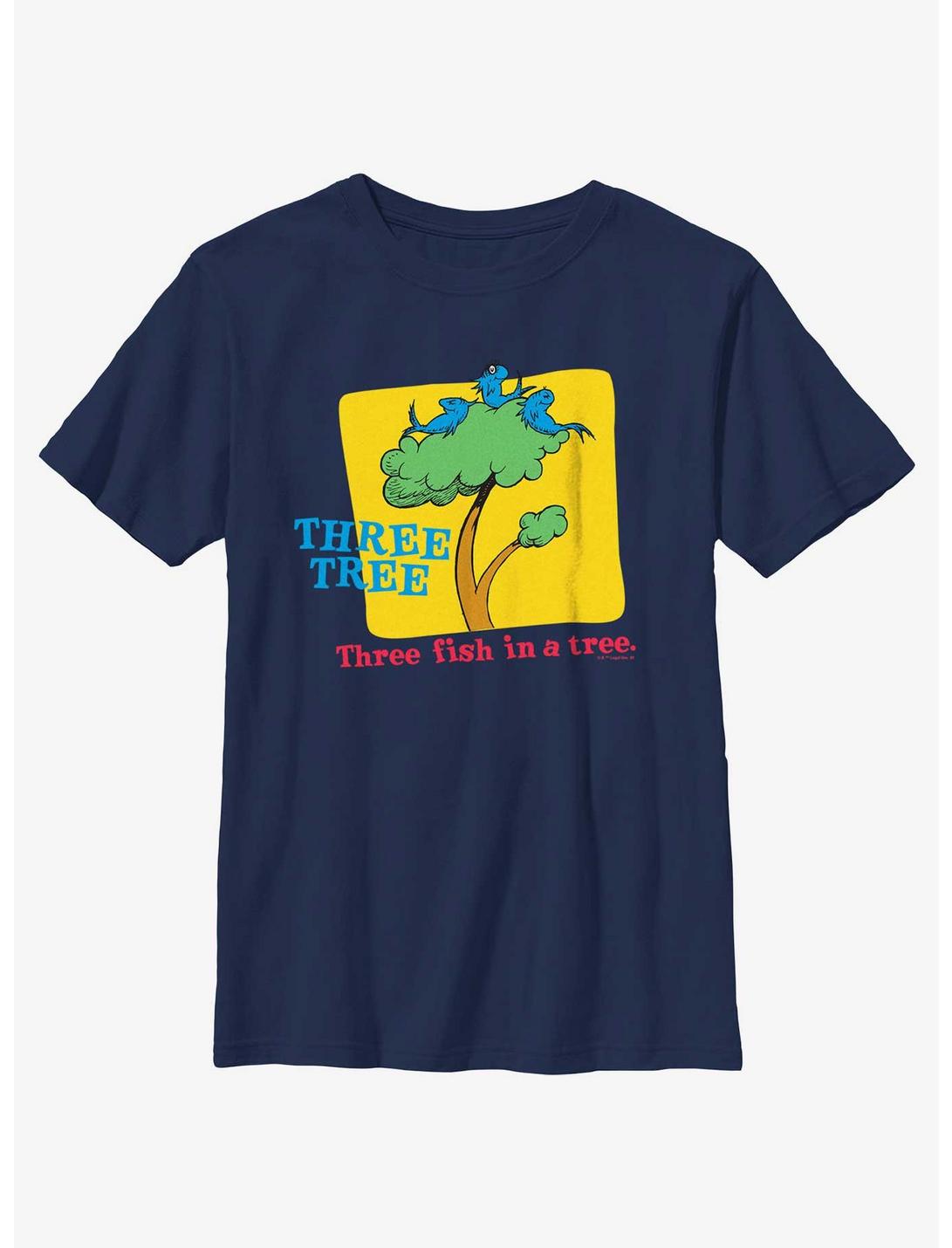 Dr. Seuss's Hop On Pop Three Tree Youth T-Shirt, NAVY, hi-res