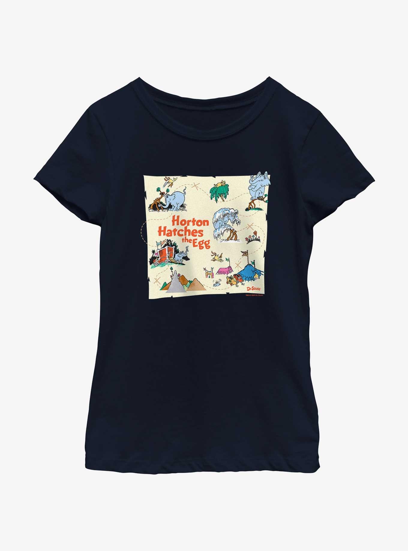 Dr. Seuss's Horton Hatches The Egg Map Youth Girls T-Shirt