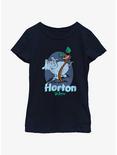 Dr. Seuss's Horton Hatches The Egg Egg Youth Girls T-Shirt, NAVY, hi-res