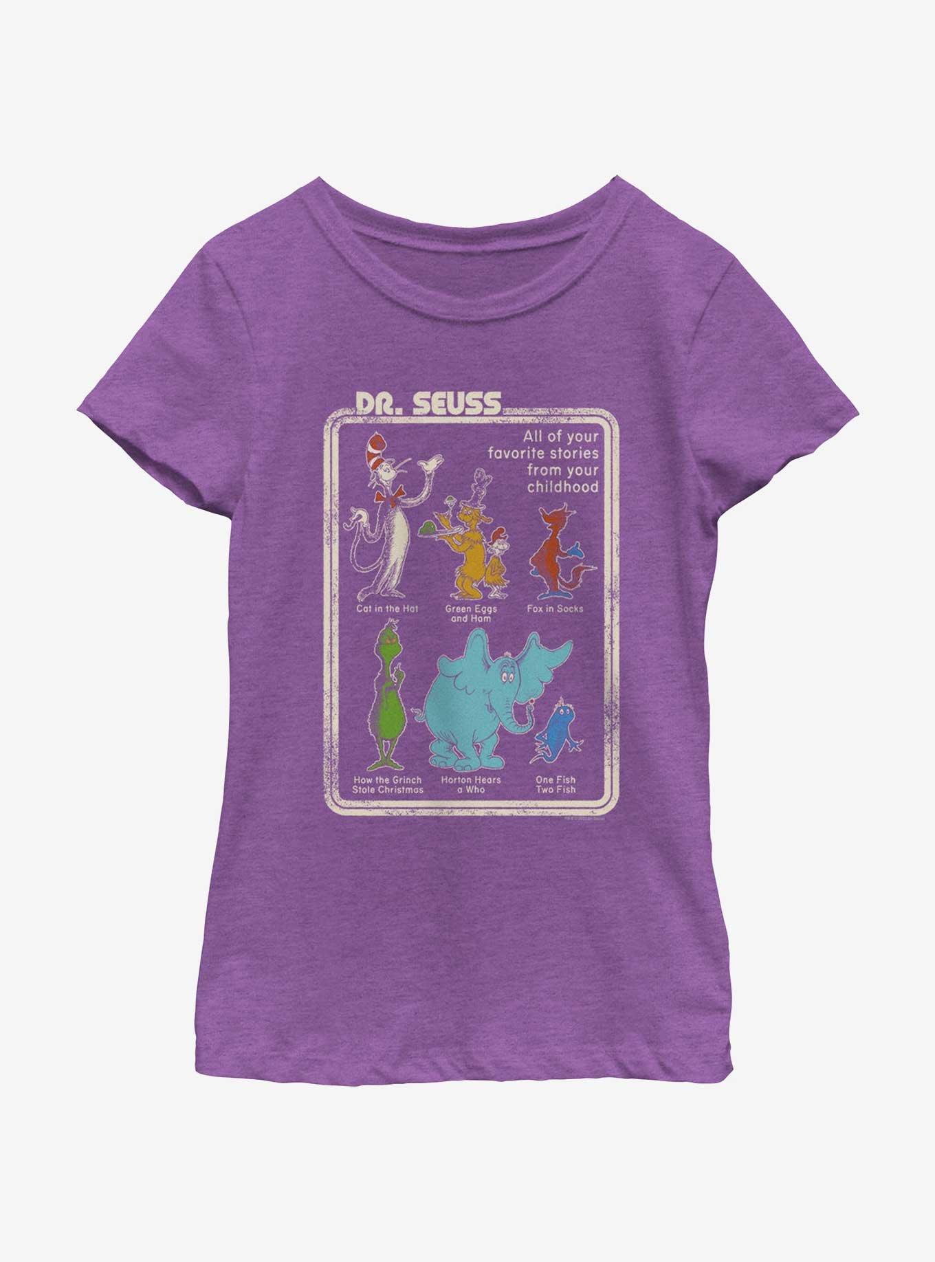 Dr. Seuss Favorite Stories From Childhood Youth Girls T-Shirt