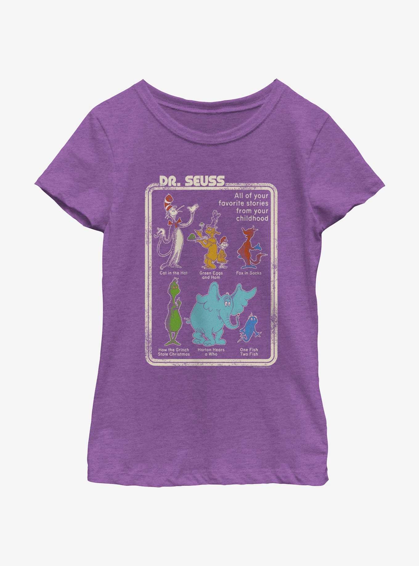 Dr. Seuss Favorite Stories From Childhood Youth Girls T-Shirt, , hi-res