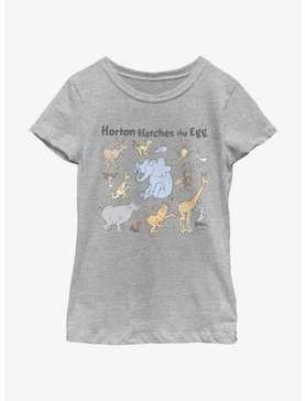 Dr. Seuss's Horton Hatches The Egg Characters Youth Girls T-Shirt, , hi-res