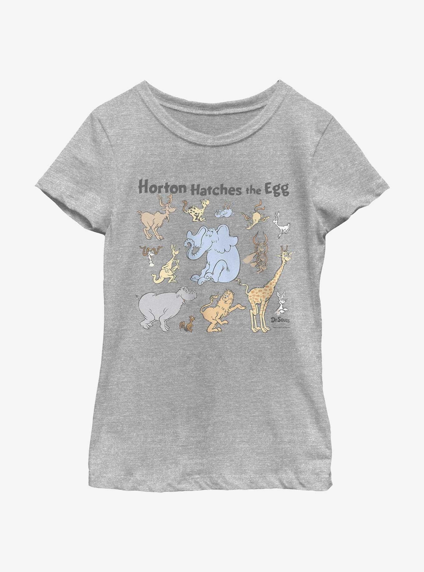 Dr. Seuss's Horton Hatches The Egg Characters Youth Girls T-Shirt, , hi-res