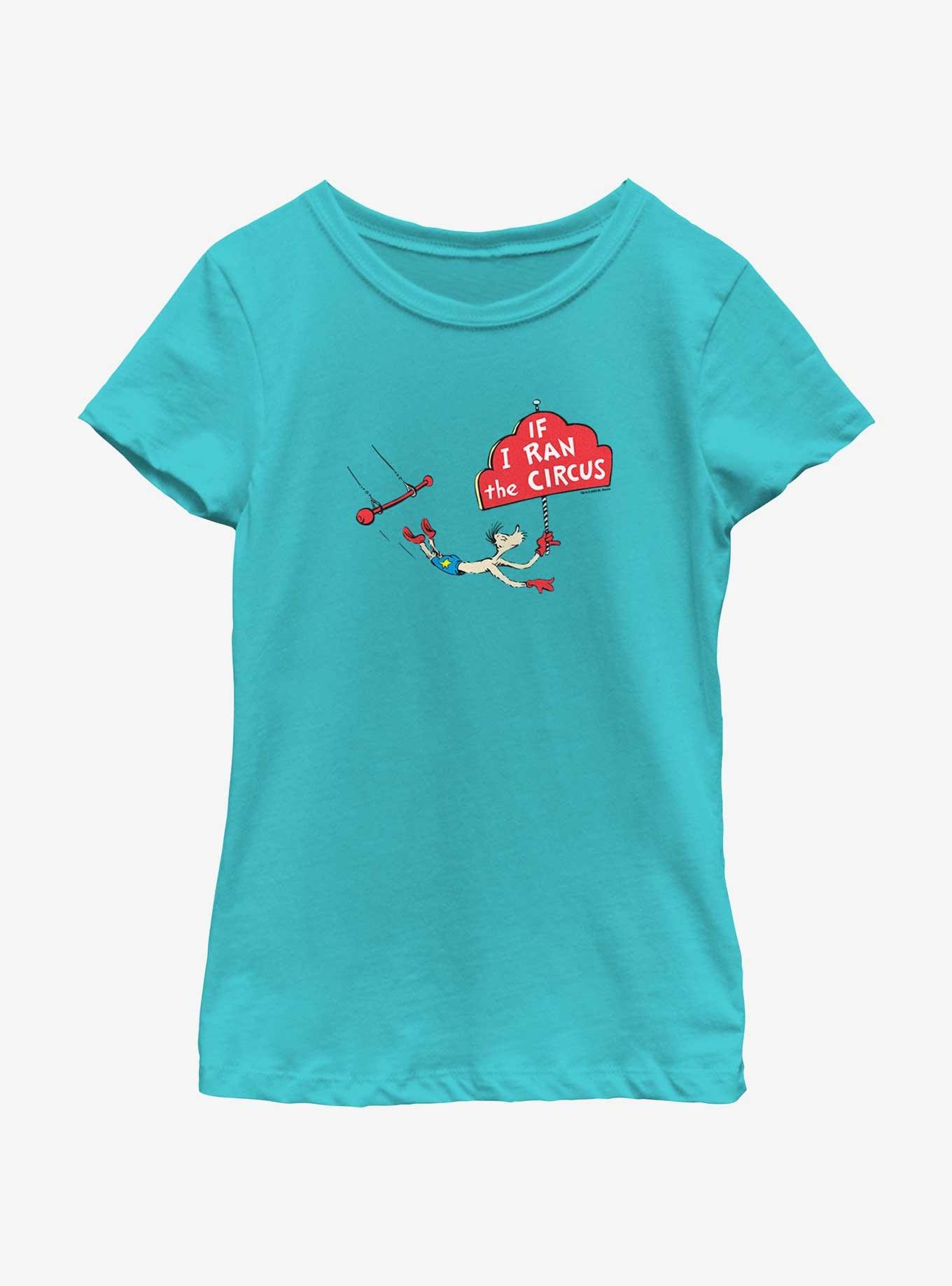 Dr. Seuss's If I Ran The Circus Trapeze Sign Youth Girls T-Shirt