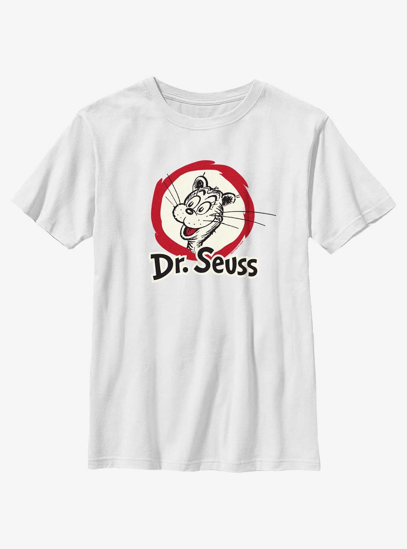 Dr. Seuss Dr Seuss The Cat Youth T-Shirt, WHITE, hi-res