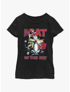 Dr. Seuss's Cat In The Hat Splash Art Youth Girls T-Shirt, , hi-res