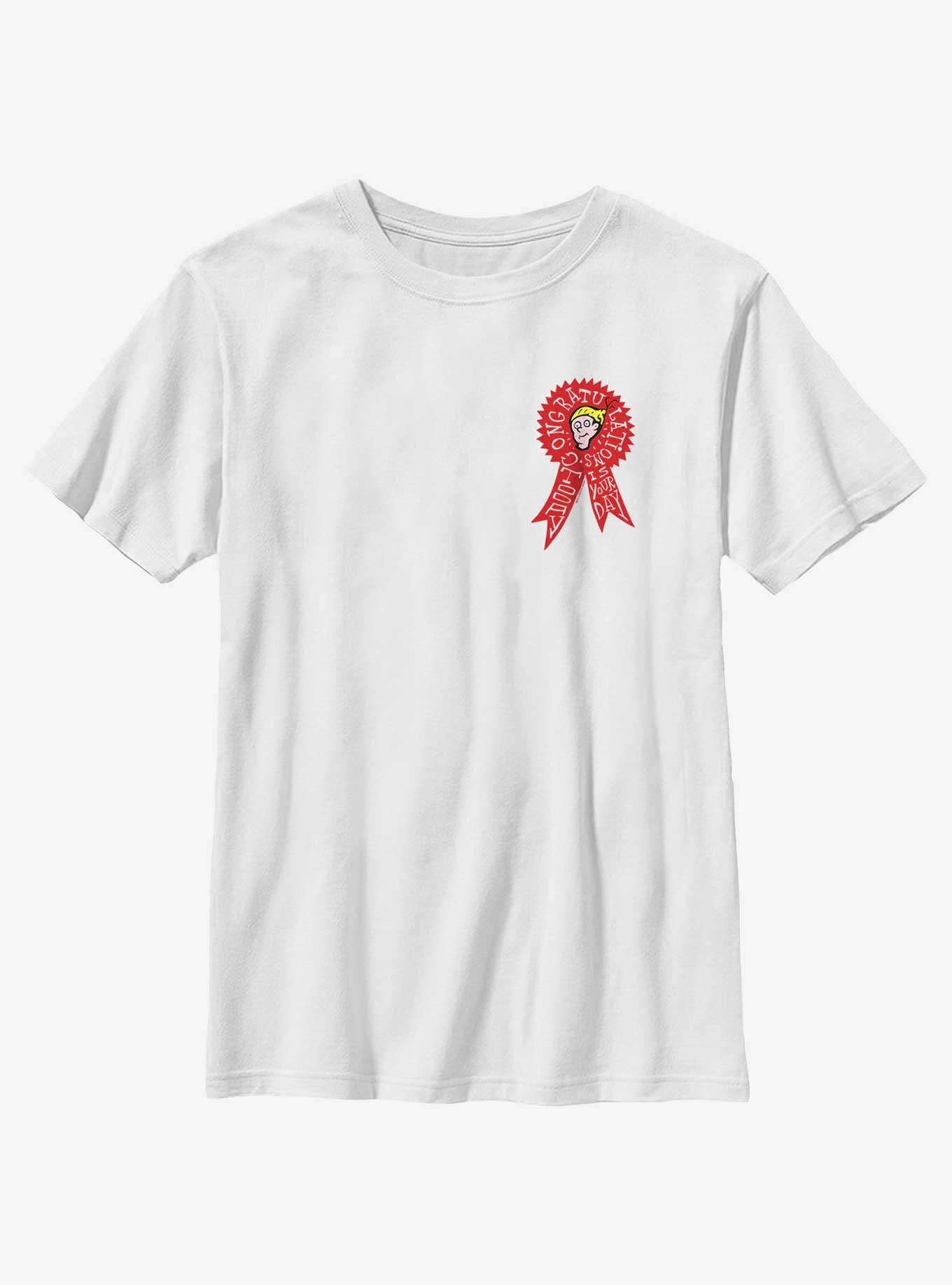 Dr. Seuss Congratulations Badge Youth T-Shirt, WHITE, hi-res
