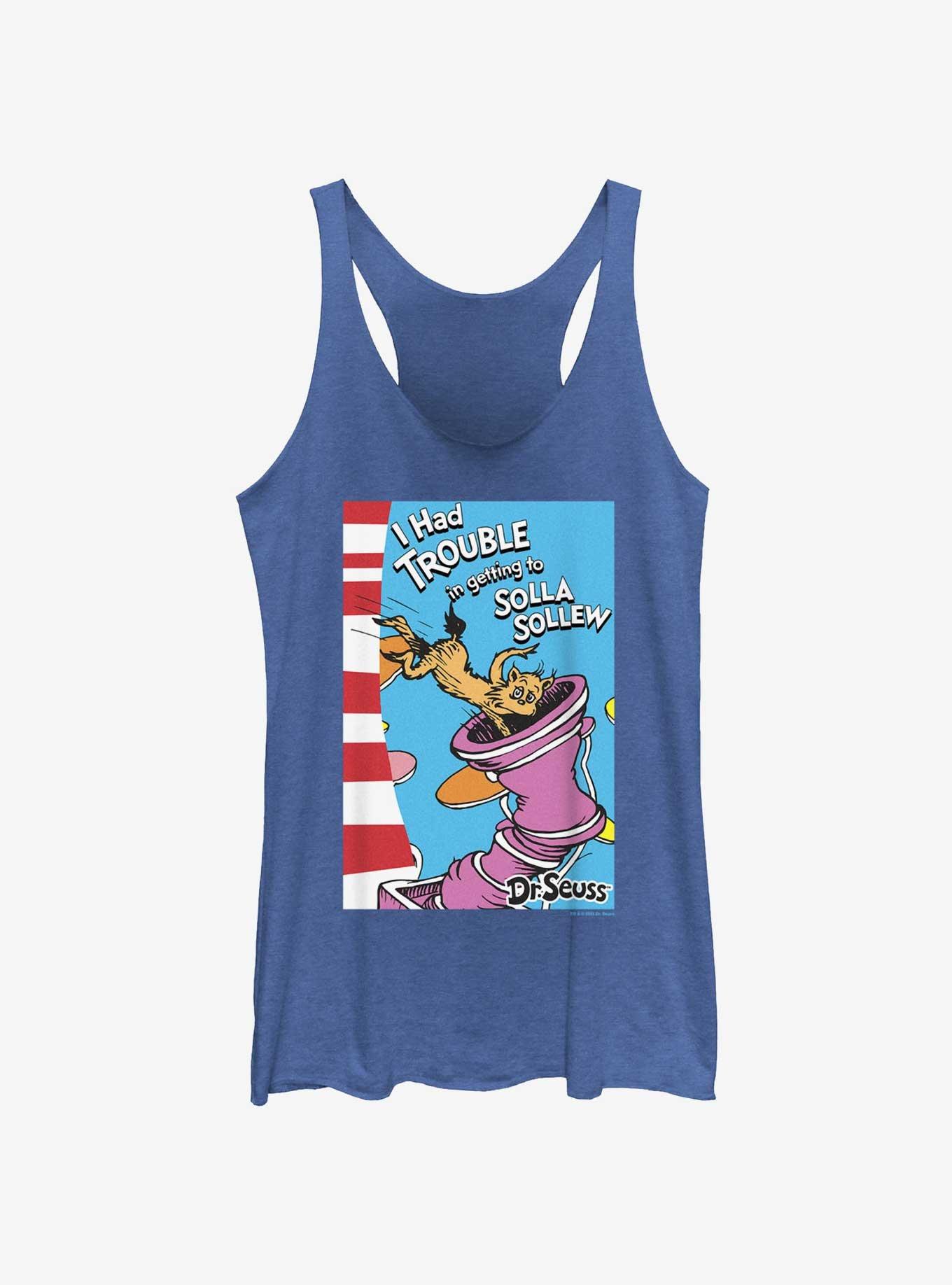 Dr. Seuss's I Had Trouble Getting Into Solla Sollew Cover Womens Tank Top, ROY HTR, hi-res