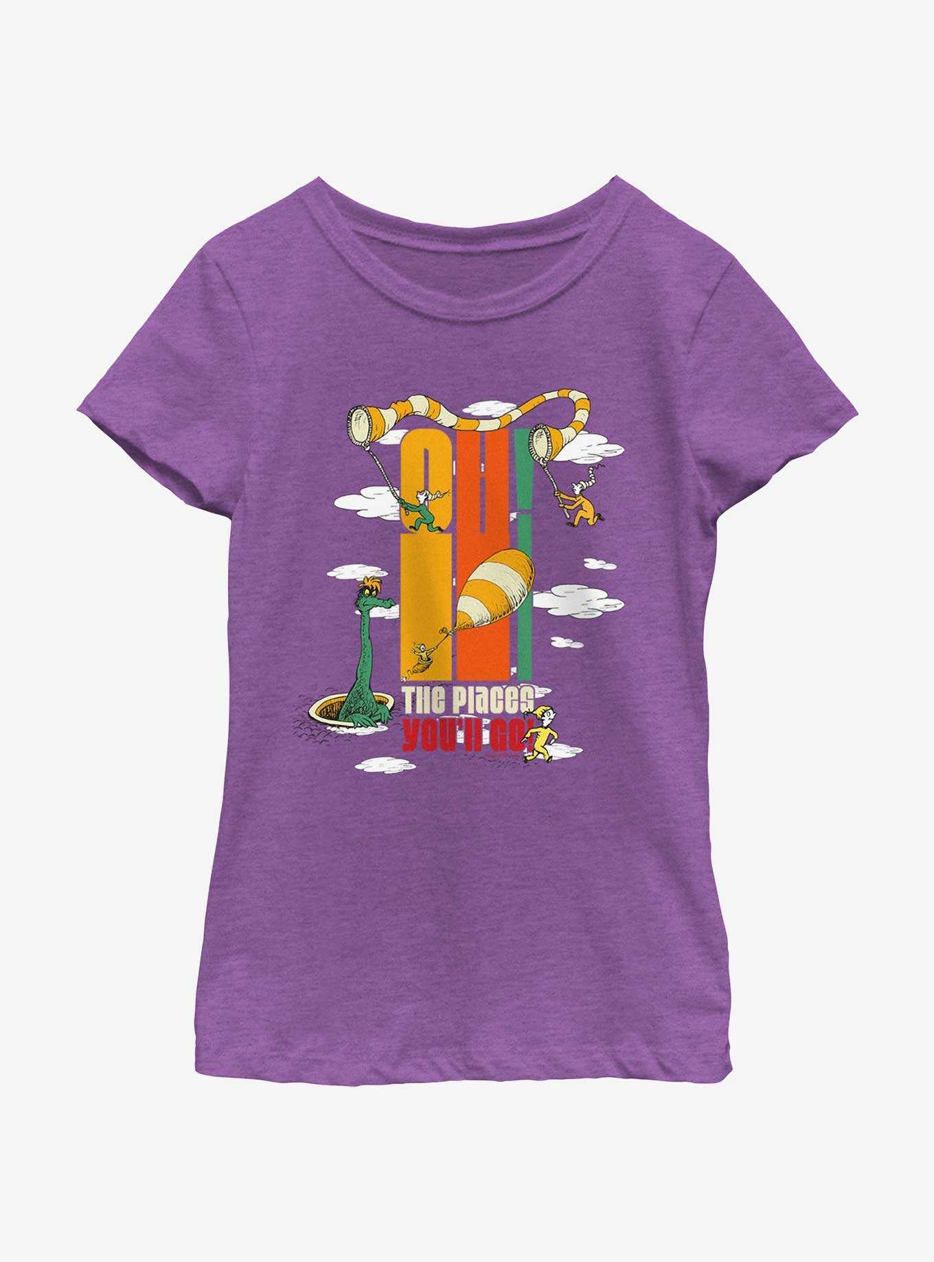 Dr. Seuss's Oh! The Places You'll Go Adventure Flight Youth Girls T-Shirt, , hi-res