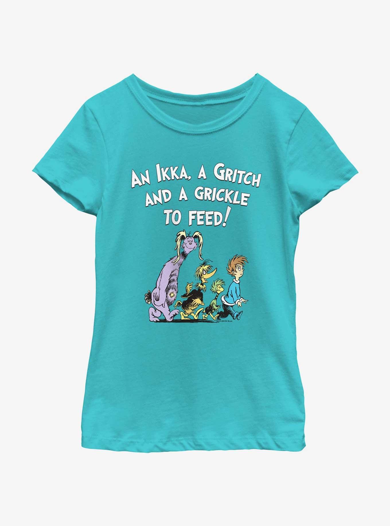 Dr. Seuss's The Bippolo Seed & Other Lost Stories Ikka Gritch Grickle To Feed Youth Girls T-Shirt