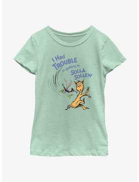 Dr. Seuss's I Had Trouble Getting Into Solla Sollew Trouble Youth Girls T-Shirt, , hi-res