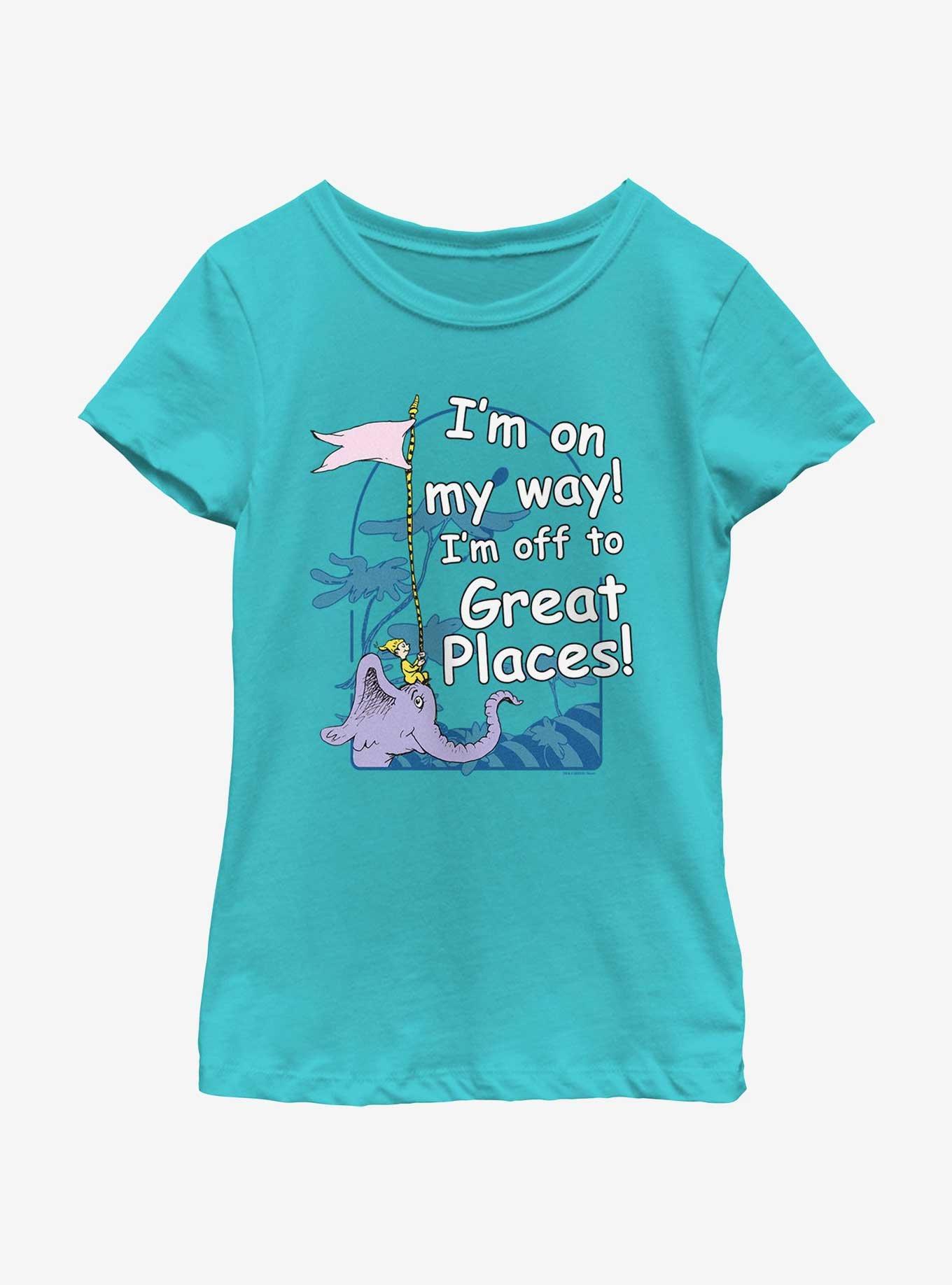 Dr. Seuss's Oh! The Places You'll Go Off To Great Youth Girls T-Shirt