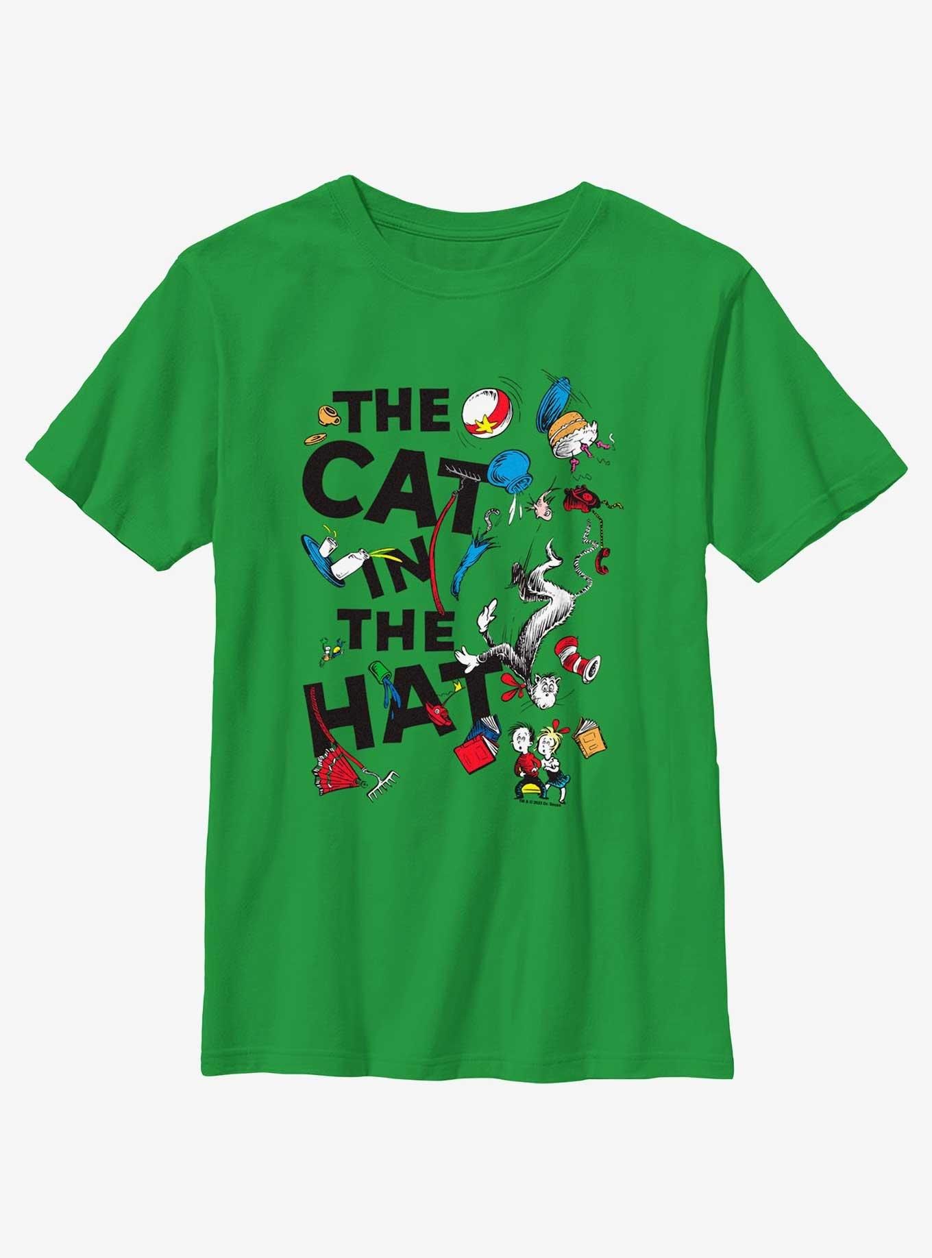 Dr. Seuss's Cat In The Hat Scattered Cat Youth T-Shirt, , hi-res