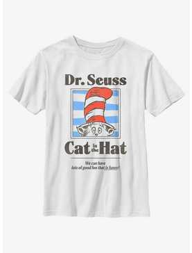 Dr. Seuss's Cat In The Hat Striped Portrait Youth T-Shirt, , hi-res